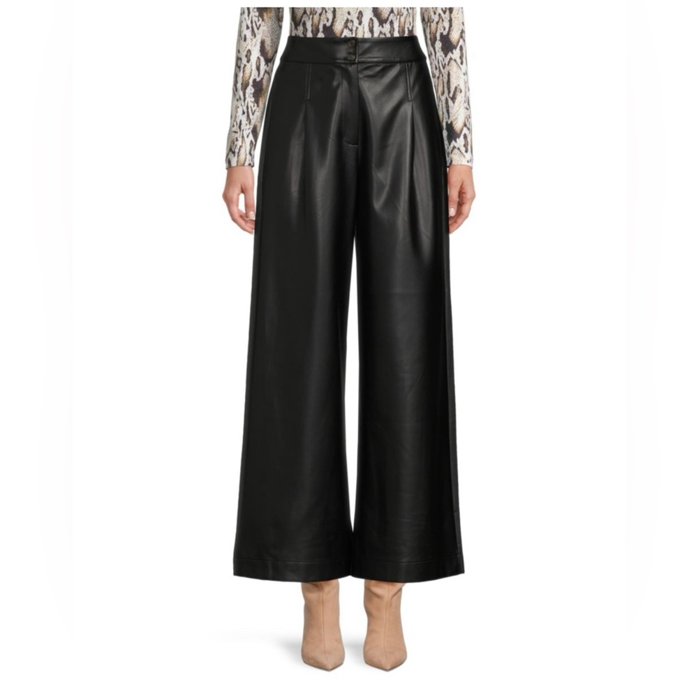 Brand new Wide leg faux leather pants size:0